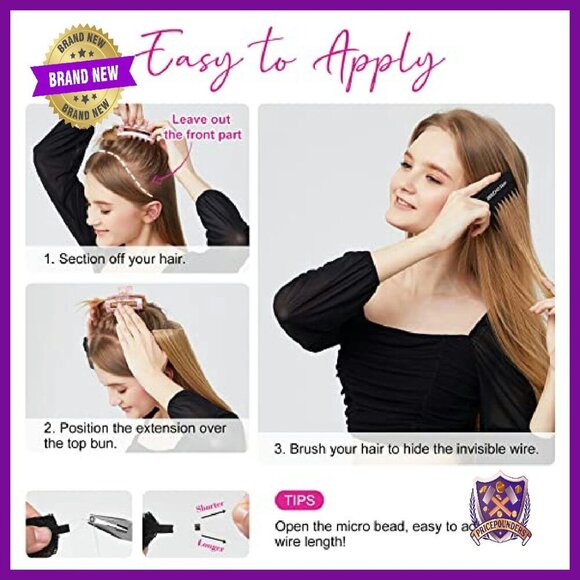 12-Inch Invisible Wire Hair Extensions with Thinner Softer Lace Weft